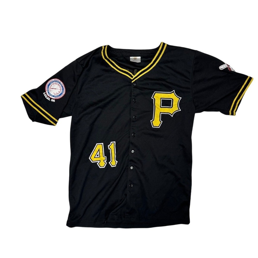 Pittsburgh Pirates Ryan Doumit Button Down Jersey Adult S Operating Engineers